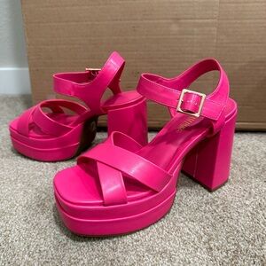 Hot pink platforms